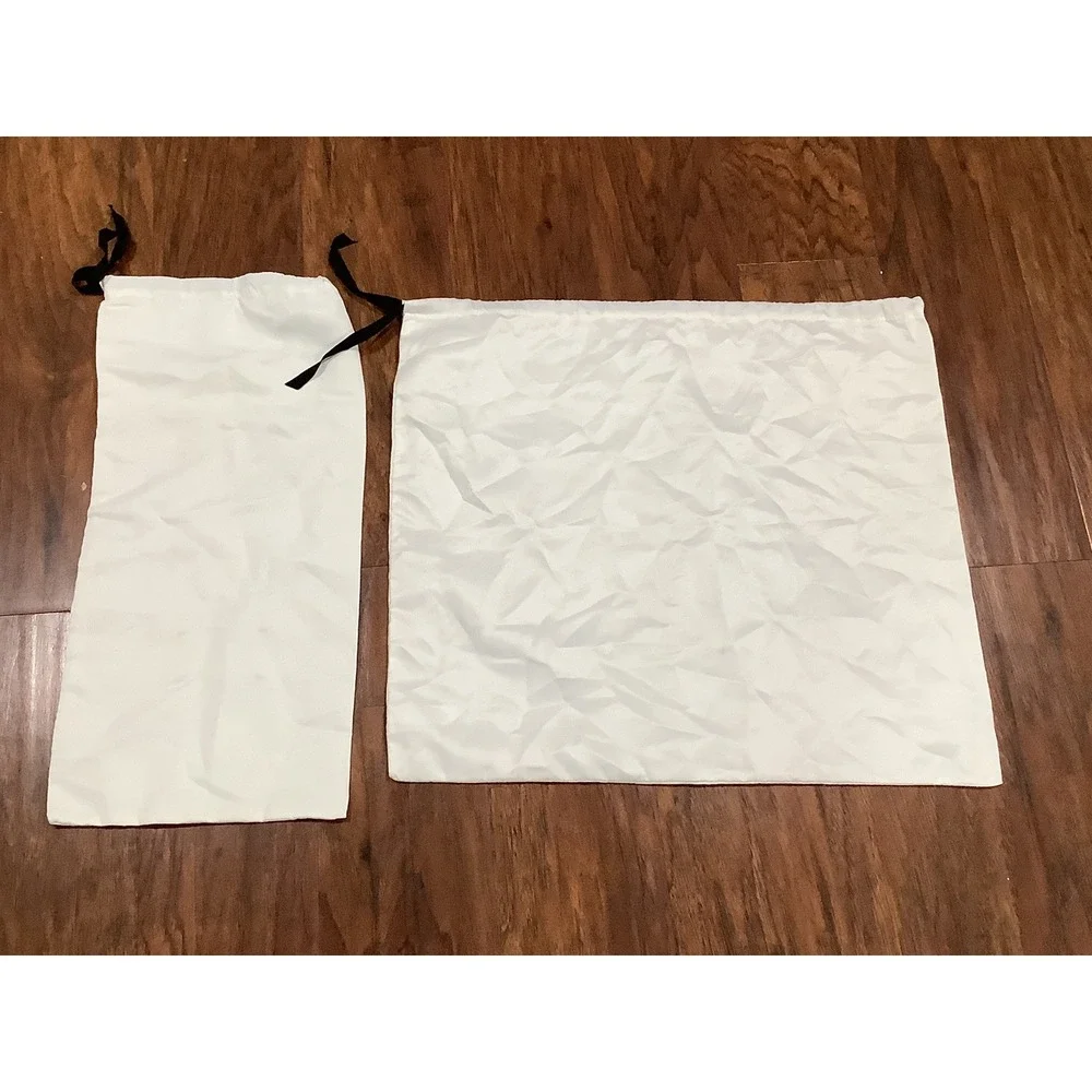 2 Gucci Dust Bag Storage Cover  Drawstring White
